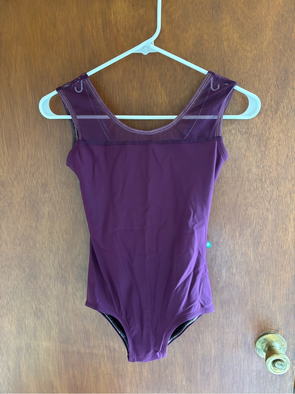 Plum Mesh-Detail Bodysuit